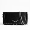 BOLSO ROCK GRAINED LEATHER + STUDS ZADIG & VOLTAIRE