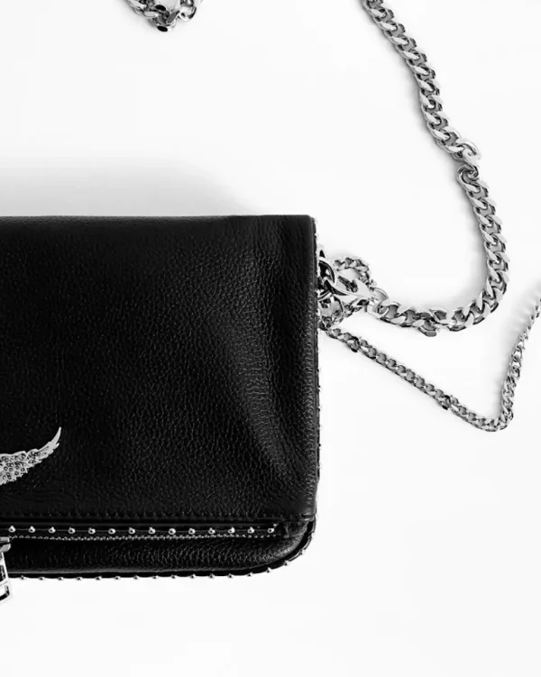 BOLSO ROCK GRAINED LEATHER + STUDS ZADIG & VOLTAIRE