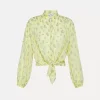 CAMISA "A SKY OF STARS" CON LAZO EN FIL COUPÉ GEORGETTE FORTE_FORTE
