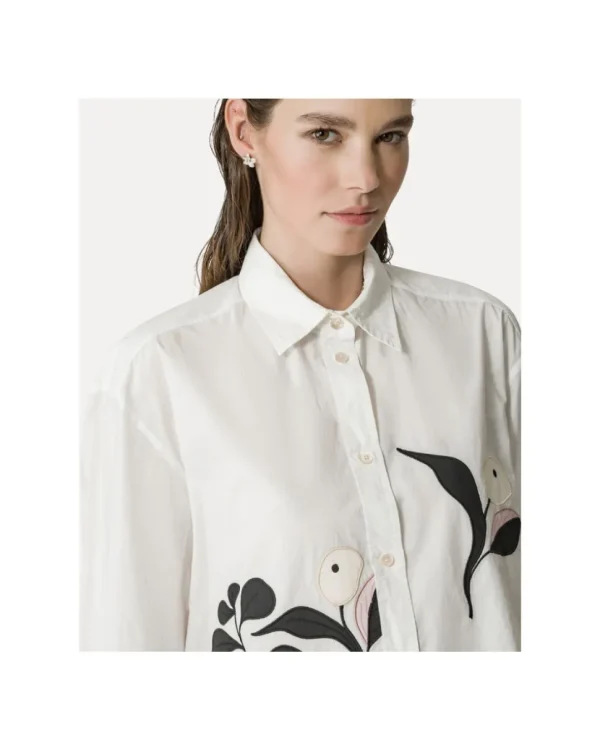 CAMISA "LE BOUQUET" EMBROIDERY BCI COTTON POPLINE FORTE_FORTE