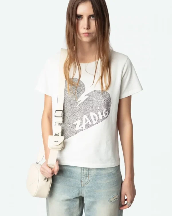 CAMISETA ALYS HC BIG HEART STRASS ZADIG & VOLTAIRE