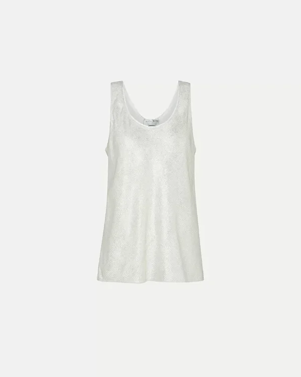 CAMISETA SIN MANGAS DE TERCIOPELO LAMÉ FLUIDO FORTE_FORTE