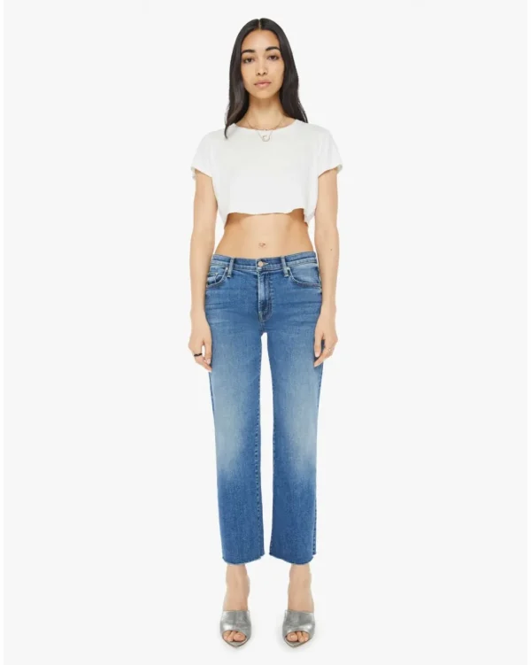 PANTALONES MID RISE RAMBLER ZIP ANKLE MOTHER