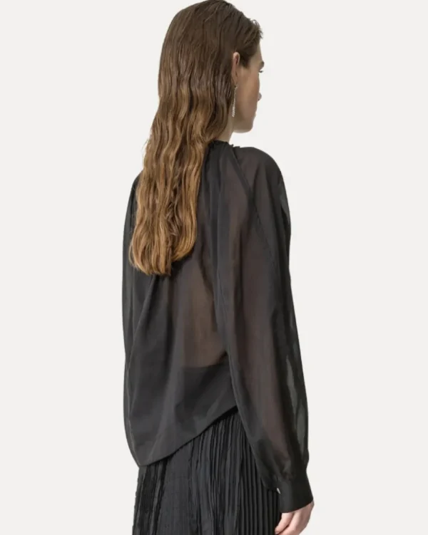 "PEARL SUITE"EMBROIDERY VOILE BOHEMIAN SHIRT FORTE_FORTE