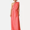 VESTIDO HABOTAI SILK ONE SHOULDER BELTED FORTE_FORTE