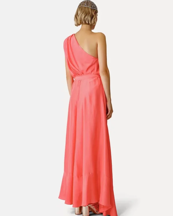 VESTIDO HABOTAI SILK ONE SHOULDER BELTED FORTE_FORTE